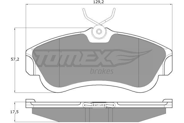 TOMEX BRAKES Комплект тормозных колодок, дисковый тормоз TX 10-95